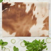 Western Brown Cream Cowhide Geschirrtuch (Gefaltet)