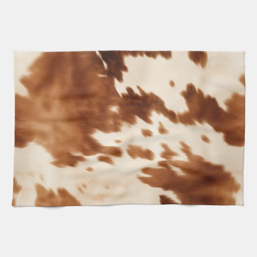 Western Brown Cream Cowhide Geschirrtuch (Horizontal)