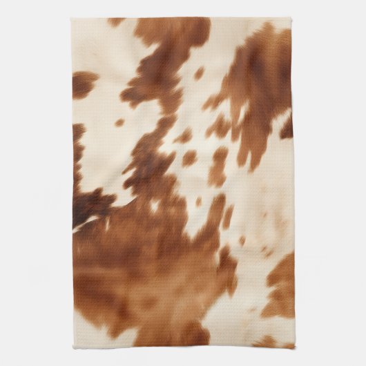 Western Brown Cream Cowhide Geschirrtuch (Vertikal)