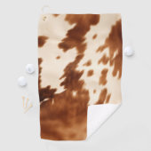 Western Brown Cream Cowhide Golfhandtuch (Insitu)