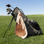 Western Brown Cream Cowhide Golfhandtuch (Gras)