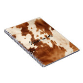 Western Brown Cream Cowhide Notizblock (Rechte Seite)