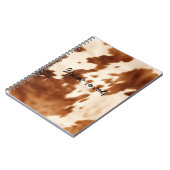 Western Brown Cream Cowhide Notizblock (Linke Seite)
