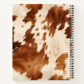 Western Brown Cream Cowhide Notizblock (Rückseite)