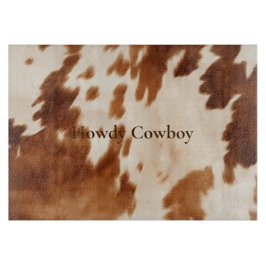 Western Brown Cream Cowhide Schneidebrett (Vorderseite)