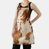 Western Brown Cream Cowhide Schürze (InSitu)