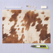 Western Brown Cream Cowhide Seidenpapier (Handwerk)