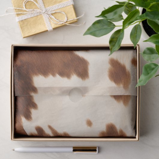 Western Brown Cream Cowhide Seidenpapier (Geschenk)