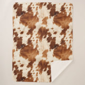 Western Brown Cream Cowhide Sherpadecke (Vorderseite)
