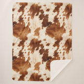 Western Brown Cream Cowhide Sherpadecke (Vorderseite)