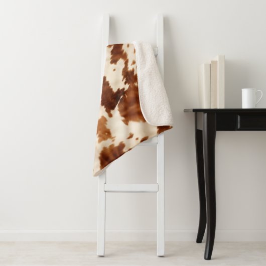 Western Brown Cream Cowhide Sherpadecke (Beispiel)