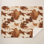 Western Brown Cream Cowhide Sherpadecke (Vorderseite (Horizontal))