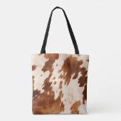 Western Brown Cream Cowhide Tasche (Rückseite)
