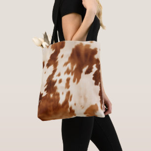 Western Brown Cream Cowhide Tasche