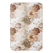 Western Brown Cream Southwest Floral Badematte (Vorderseite Vertikal)