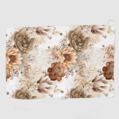 Western Brown Cream Southwest Floral Golfhandtuch (Horizontal)