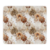 Western Brown Cream Südwest Floral Schneidebrett (Vorderseite)