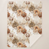 Western Brown Cream Südwest Floral Sherpadecke (Vorderseite)