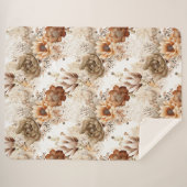 Western Brown Cream Südwest Floral Sherpadecke (Vorderseite (Horizontal))