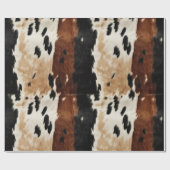 Western Brown Creme Cowhide Tier Geschenkpapier (Flach)