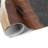 Western Brown Creme Cowhide Tier Geschenkpapier (Rolleneckpunkt)