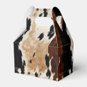 Western Brown Creme Cowhide Tier Geschenkschachtel (Rückseite)