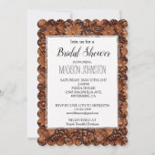 Western Brown Floral Creme Cowgirl Einladung (Vorderseite)