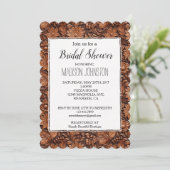 Western Brown Floral Creme Cowgirl Einladung (Stehend Vorderseite)