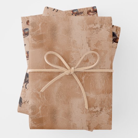 Western Brown Geschenkpapier Set (Beispiel)