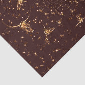 Western Brown Gold Girl Glitzer Skull Seidenpapier (Ausschnitt)