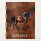 Western Brown Horse Cowboy Cowgirl Planer (Vorderseite)