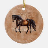Western Brown Horse Keramik Ornament (Vorne)