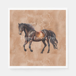 Western Brown Horse Serviette