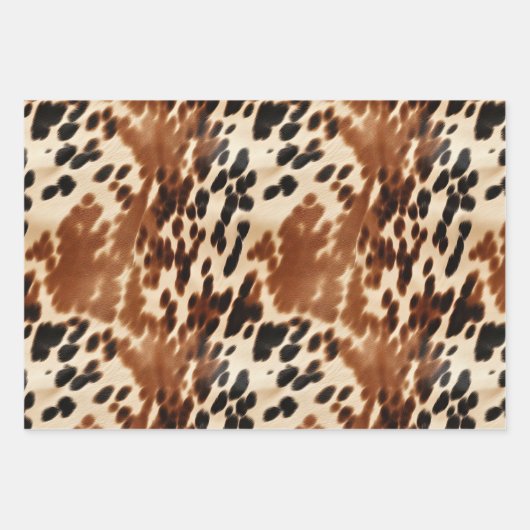 Western Brown Howdy Cowboy Brown Cpwhide Geschenkpapier Set (Vorderseite 3)