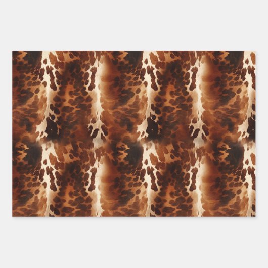 Western Brown Howdy Cowboy Brown Cpwhide Geschenkpapier Set (Vorderseite 2)