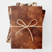 Western Brown Howdy Cowboy Brown Cpwhide Geschenkpapier Set (Beispiel)