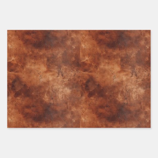 Western Brown Howdy Cowboy Brown Cpwhide Geschenkpapier Set (Vorderseite)