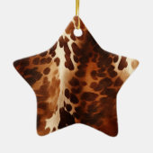 Western Brown Howdy Cowboy Brown Keramik Ornament (Hinten)