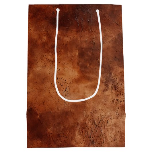 Western Brown Howdy Cowboy Brown Mittlere Geschenktüte (Rückseite)