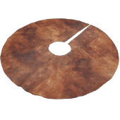 Western Brown Howdy Cowboy Brown Polyester Weihnachtsbaumdecke (Schrägansicht)