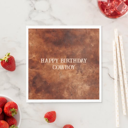 Western Brown Howdy Cowboy Brown Serviette (Beispiel)