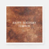 Western Brown Howdy Cowboy Brown Serviette (Vorderseite)