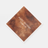 Western Brown Howdy Cowboy Brown Serviette (Ecke)