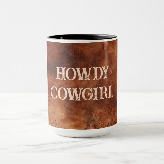 Western Brown Howdy Cowboy Brown Tasse (Zentrum)