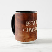 Western Brown Howdy Cowboy Brown Tasse (Vorderseite Links)