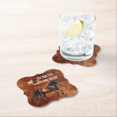 Western Brown Howdy Cowboy Brown Untersetzer (Vor Ort)