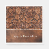 Western Brown Imitats Leather Serviette (Vorderseite)