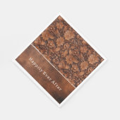 Western Brown Imitats Leather Serviette (Ecke)