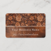 Western Brown Imitats Leather Visitenkarte (Vorderseite)