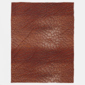 Western Brown Leather Look Animal Fleecedecke (Vorderseite)